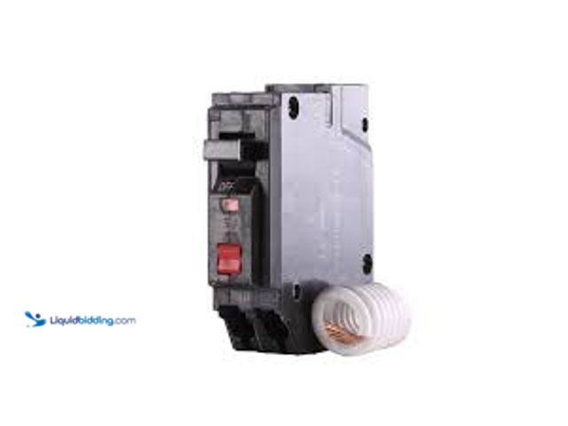Lot 49-5415482 - GE 15 Amp Single Pole Ground Fault Breaker with Self-Test. Model # THQL1115GFTP. New/factory sealed.