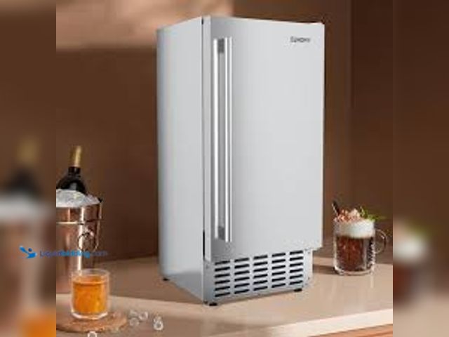Lot 49-5459781 - EUHOMY 15 in. 66lbs/24H Nugget Ice Maker in silver Stainless Steel, Bulit-in/Freestanding, Ice Full ...