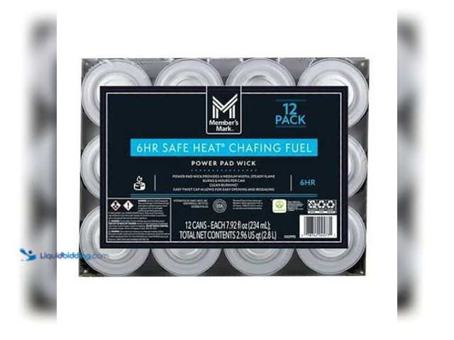 Lot 49-5542849 - Member's Mark 6-Hour Safe Heat Chafing Fuel with PowerPad, 12 ct. Unused