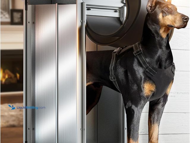 Lot 49-3528899 - Dog Door for Wall, Large Doggie Door, Heavy Duty Pet Door with All Aluminum, 2 Magnetic Flaps, Wide ...