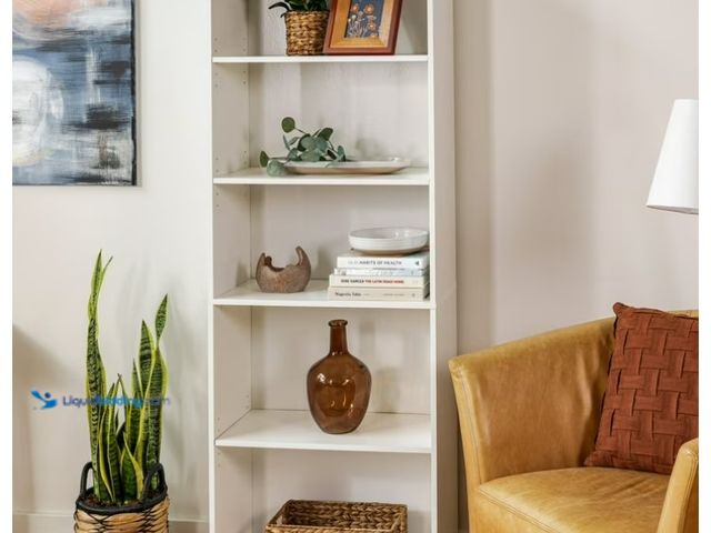 Lot 49-1622972 - Mainstays 5-Shelf Bookcase with Adjustable Shelves, White, Model # 2911878875, Unused  Ref#WM0713