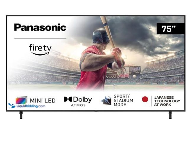 Lot 49-1544232 - Panasonic W95 Series 75-inch Mini LED 4K Ultra HD Smart Fire TV, Sport Stadium Mode, ATSC3.0, Dolby ...