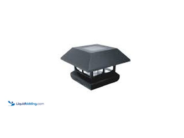 Lot 49-5415574 - Qty. 5. Veranda 4 in. x 4 in. (3.5 x 3.5 Post Size) 7 Lumens Black Plastic Solar Post Cap. Model # 2...