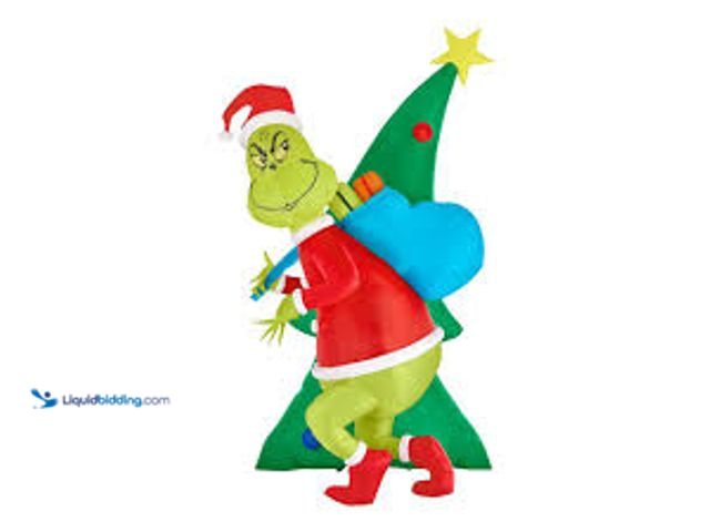Lot 49-5448777 - 9ft Grinch Stealing Christmas Yard Inflatable. Used