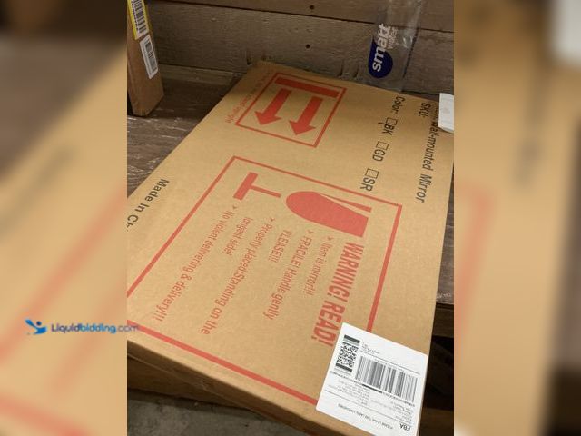 Lot 49-3535389 - TETOTE Black Frame Mirror 16 x 24 Inch Beveled Frame Vanity Mirror, Tempered Glass, Shatterproof, fo...