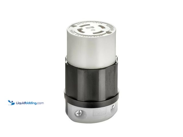 Lot 49-3528637 - Leviton 30 Amp 125/250-Volt Locking Connector, Black and White 2713-CS Model # R50-02713-0CS item is...