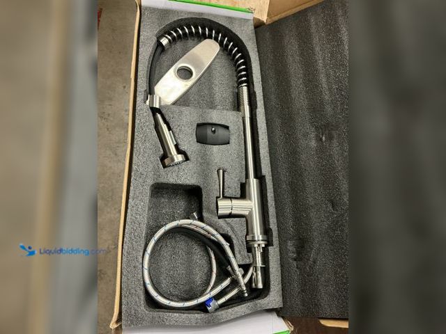 Lot 49-5463293 - SOLVEX Kitchen Faucet with Pull Down Sprayer High Arc Single Handle Spring Kitchen Sink Faucet Brush...