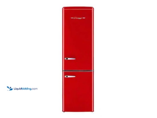 Lot 49-1569070 - Unique Appliances Classic Retro 21.6 in. 8.7 cu. ft. Retro Bottom Freezer Refrigerator in Candy Red,...