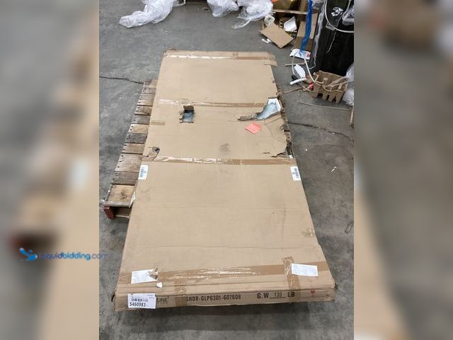 Lot 49-5460983 - Dreamline Shower Door Item is used, chipped and warped from shipping damage.