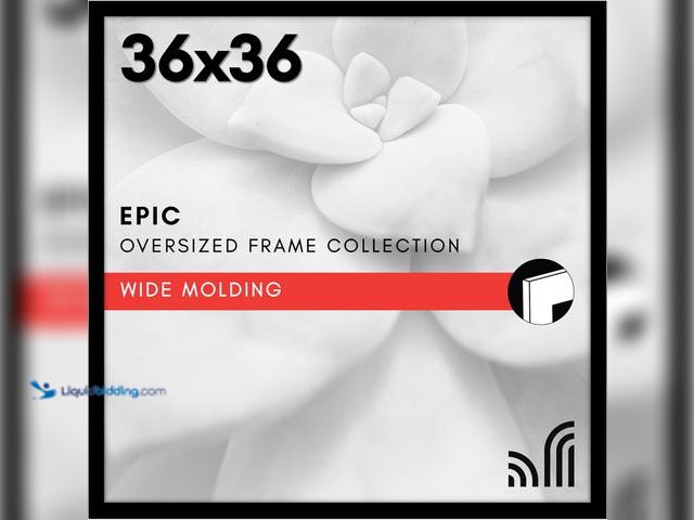 Lot 49-5447876 - Americanflat 36x36 Picture Frame with Polished Plexiglass - Epic Collection - Square Picture Frame w...