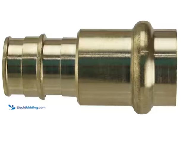 Lot 49-3614684 - Lot of (10) Apollo 3/4 in. Brass PEX-A Barb x 3/4 in. Press Adapter, Model # EPXPR3434, New.   Ref#B...