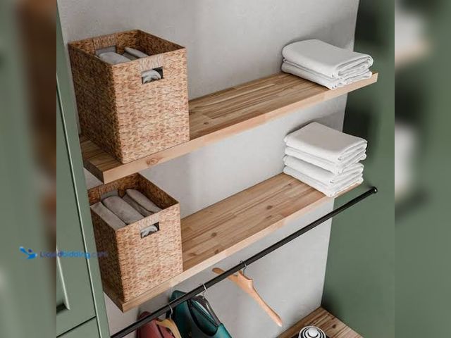 Lot 49-11040 - 1 New Hardwood Reflections Butcher Block Hardwood Reflections 12"x48" Walnut Finish Hevea Shelving.