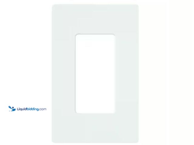 Lot 49-3614834 - Lot of (10) Lutron Claro 1 Gang Wall Plate for Decorator/Rocker Switches, Gloss, White Model # CW-1-...