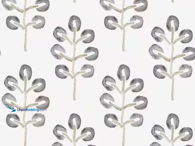 Lot 49-2005520 - Approx. (56) sq. ft. of Chesapeake Plum Tree Black Botanical Matte Pre-Pasted Paper Strippable Wallp...