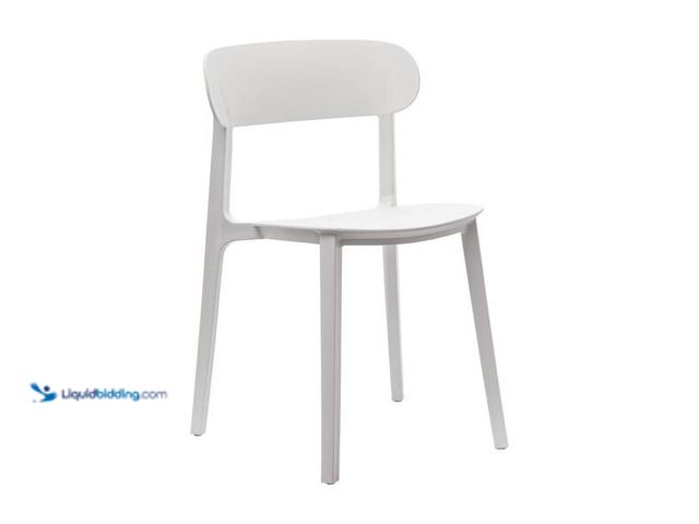 Lot 49-3527801 - Carnegy Avenue
Dover White with Curved Backrest Indoor-Outdoor Stacking Patio Chair in White Intern...