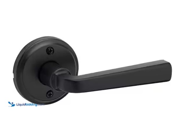 Lot 49-1567769 - Lot of (4) Kwikset Trafford Matte Black Reversible Round Straight Half Dummy Door Handle, Model # 78...
