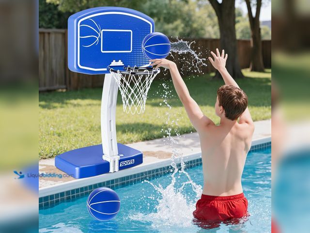 LiquidBidding - Lot 49-5429771 - Large Pool Basketball Hoop Poolside ...