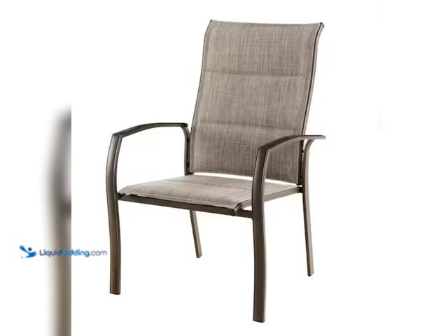 Lot 49-2000167 - StyleWell Oversized Padded Sling Stack Outdoor Dining Chair in Riverbed, Model # FCS60401B-RB, Sligh...