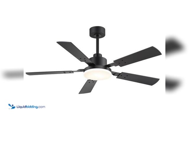 Lot 49-3565030 - Flashwind
52 in. Indoor Matte Black Ceiling Fans with Adjustable White Integrated LED with 5-Revers...
