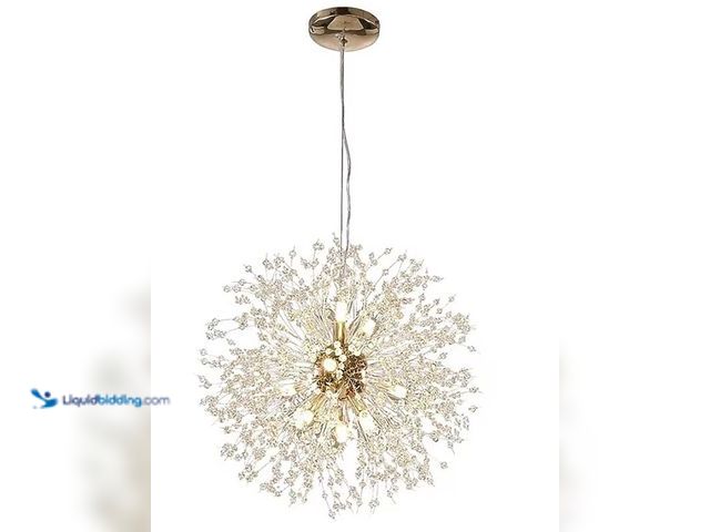 Lot 49-3472727 - LamQee 8 -Light Gold Modern/contemporary Clear glass Sputnik Medium Hanging Pendant light Model #501...