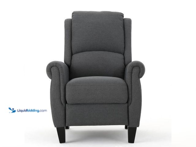 Lot 49-2023211 - Noble House Haddan Charcoal Fabric Standard (No Motion) Recliner. Model # 12326. MSRP $267. Slightly...