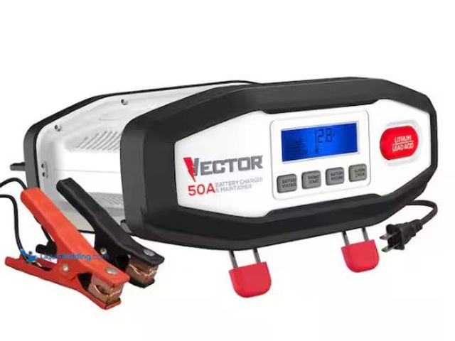 Lot 49-1577189 - VECTOR 50 Amp Battery Charger/Maintainer, Model # VECBC50, Slightly used, Powers on.   Ref#AHDSB0205