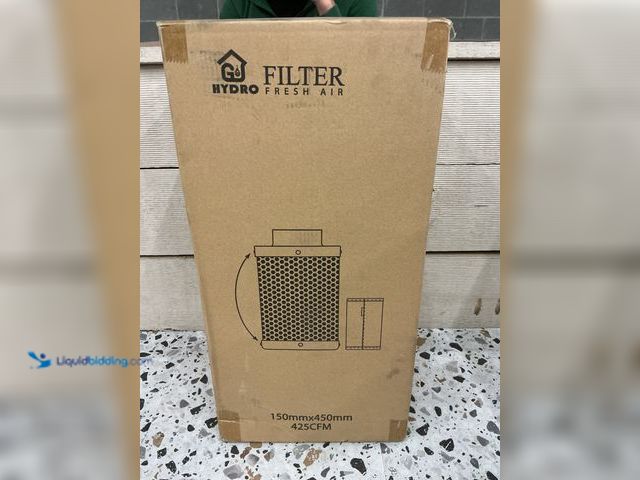 Lot 49-5476587 - G Hydro 6 inch air carbon filter. Black 6x18 inch. New.