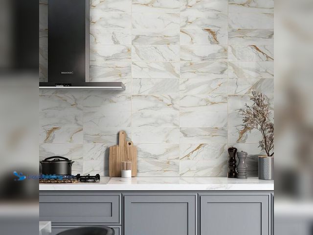 Lot 49-2000733 - MSI Calcatta Gold Matte White and Gold Porcelain Marble Look Subway Tile 4 in. x 12 in., Floor and W...