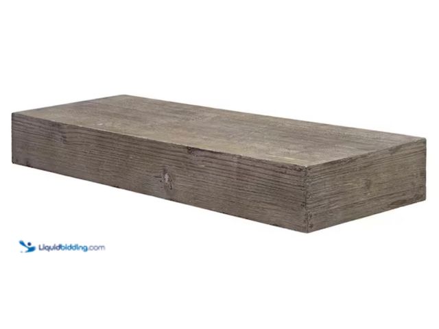 Lot 49-2001060 - American Art Decor Floating Wall Shelf 24.25 in. L x 3.25 in. H x 8.25 in. D – Rustic Grey Shelf for...