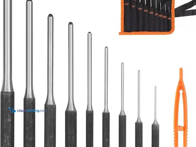 Lot 49-1814161 - New 9 Pieces Roll Pin Punch Set