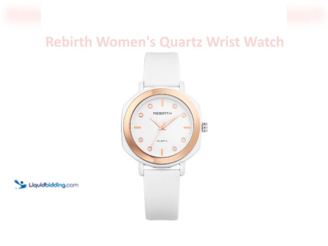 Lot 49-5434339 - Rebirth Women's Quartz Wrist Watch White with Rose Gold - NEW - With a scratch-resistant body and so...