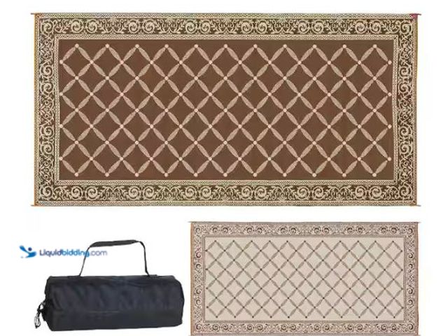 Lot 49-1627283 - Reversible Mats 9 ft. x 18 ft. Reversible Mat - Classic Brown/Beige Model # 119187, Unused  Ref#SB07...