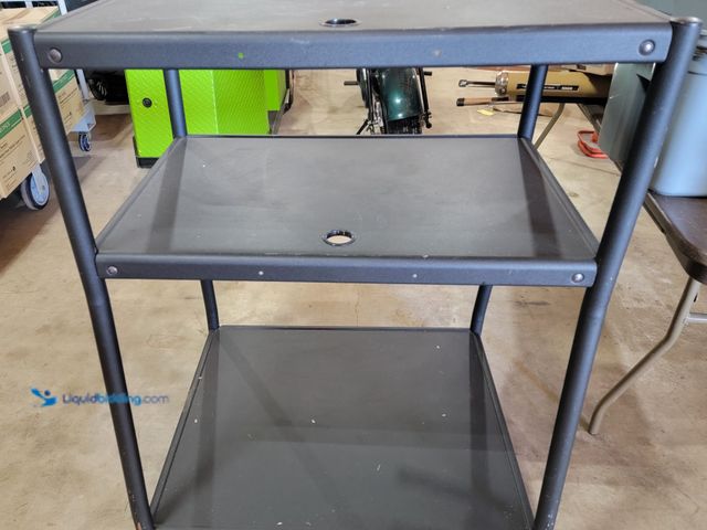 Lot 49-1816000 - 1 Black AV Cart-Media Cart This is a multi-purpose utility cart, also known as an AV cart or media c...