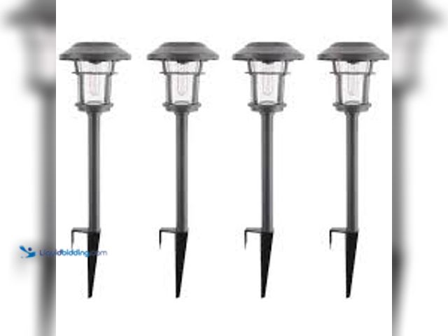 Lot 49-5415317 - Home Decorators Collection Palmdale 20 Lumen Gray LED Weather Resistant Outdoor Solar Path Light wit...