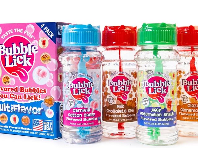Lot 49-1547506 - (3) Bubble Lick Flavored Bubbles, Variety (Glazed Cinnamon, Watermelon, Chocolate Chip Cookie, Cotto...