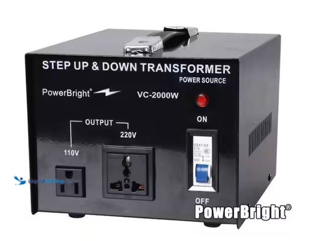 Lot 49-1624686 - Power Bright 2000-Watts Step Up/Down Converter 110/120-Volt - 220/240-Volt Voltage Transformer Model...