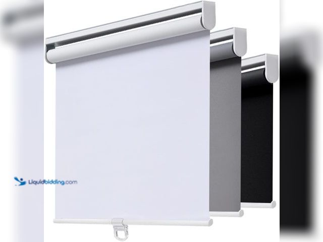 Lot 49-5409748 - AOSKY Cordless Roller Shades Blackout Blinds for Windows Room Darkening Rolled Up Shades with Spring...