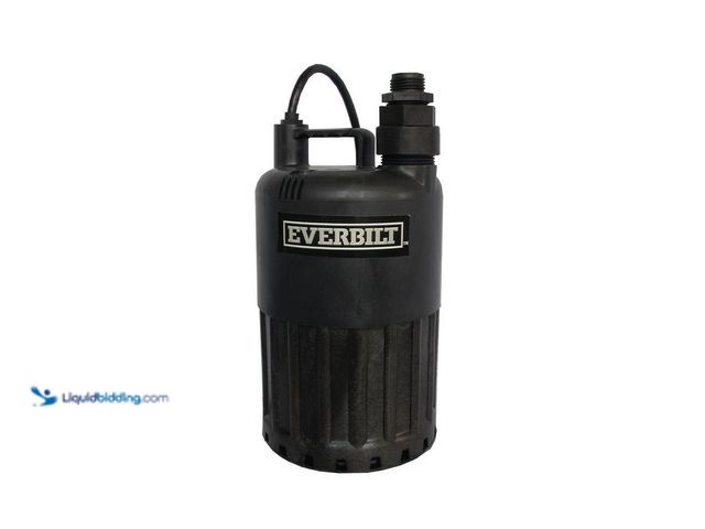 Lot 49-5408396 - Everbilt 1/2 HP Waterfall Submersible Utility Pump. [Model # SUP80-HD] Used