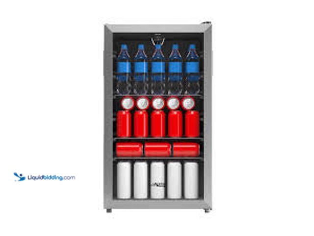Lot 49-2024634 - Arctic King Beverage Refrigerator, Compact 3.3 Cu Ft Mini Fridge with Glass. Model #137426112054. MS...