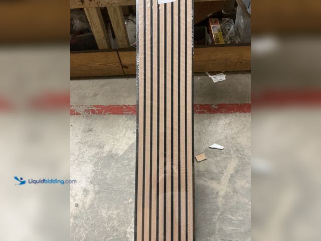 Lot 49-5445982 - Wood Slat Wall Panels 1 Pack Acoustic Wooden Panel for Wall, Soundproof 3D Fluted Panels for Interio...