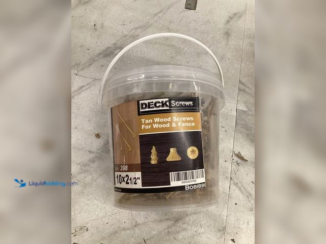 Lot 49-5542972 - Deck Tan wood Screws for Wood and Fence 10x2 1/2 unused