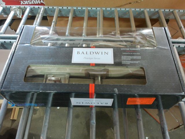 Lot 49-3472086 - Baldwin Torrey Pines Satin Nickel Low Profile Single Cylinder Entry Door Handle set w/ Torrey Door H...