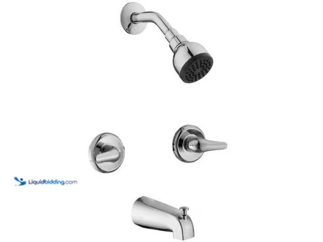 Lot 49-1630765 - Glacier Bay Aragon Double Handle 1-Spray Tub and Shower Faucet 1.8 GPM in Chrome (Valve Included) Mo...
