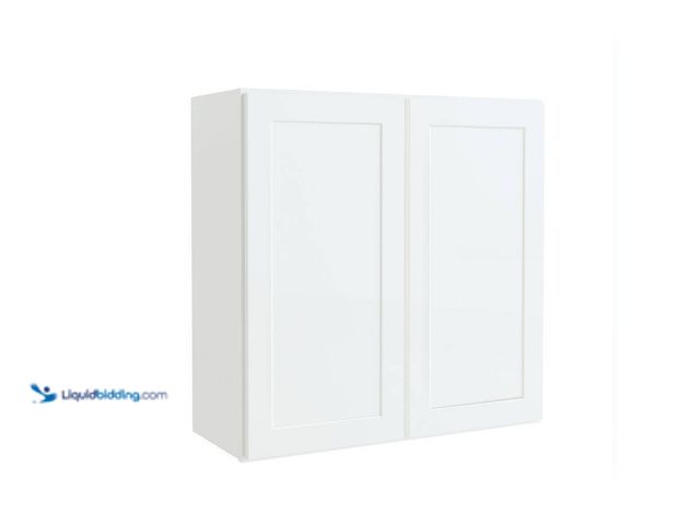 Lot 49-5463202 - Hampton Bay
Courtland 30 in. W x 12 in. D x 30 in. H Assembled Shaker Wall Kitchen Cabinet in Polar...