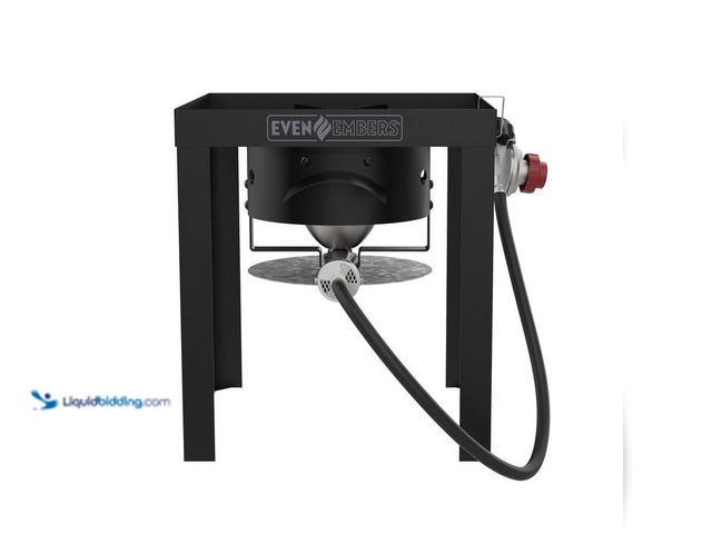 Lot 49-2021779 - Even Embers High Pressure Outdoor Cooker Stand. Model # GAS6117AS. MSRP $60. Unused. Has attachments...