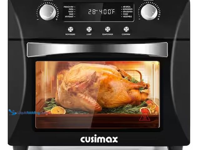 Lot 49-3639283 - 24.3 Qt. Black Air Fryer with Rotisserie & Dehydrator, Model: ELN-CMAF-E23A, Used, Powers On  Ref#PA...