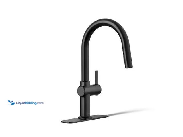 Lot 49-5573025 - KOHLER
Clarus Single Handle Pull Down Sprayer Kitchen Faucet in Matte Black, used with no hardware