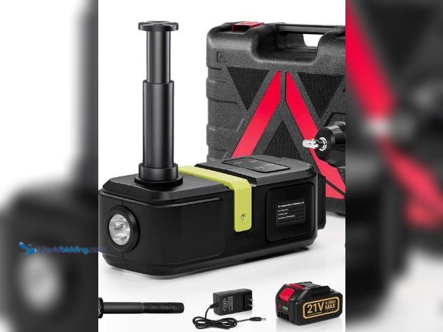 Lot 49-5436290 - E-HEELP Cordless Electric Hydraulic Car Jack Kit 5 ton with Lithium Battery Includes Cordless Impact...
