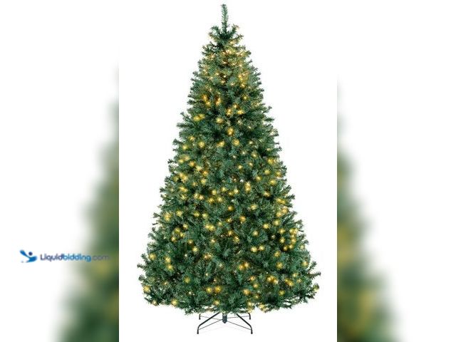 Lot 49-1544819 - 6ft Pre-Lit Christmas Tree Premium Hinged Artificial Pine Lighted Holiday Tree for Home, Model # B09...