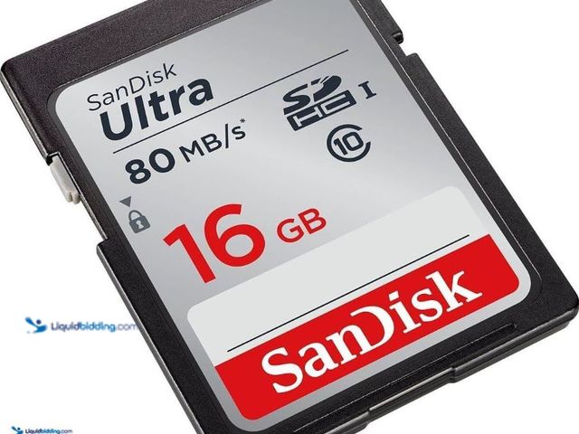 Lot 49-1623658 - Lot of (60) SanDisk Ultra 16GB Class 10 SDHC UHS-I Memory Card up to 80MB/s, Model # SDSDUNC-016G-GN...